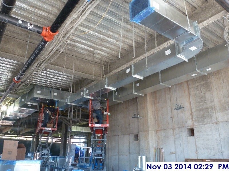 Installing duct work at the 1st floor Facing North (800x600)